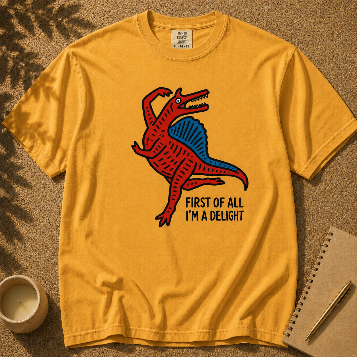 Funny Dinosaur T-Shirt “First Of All I’m A Delight”