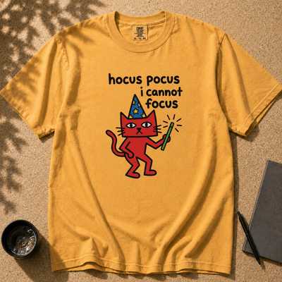 Hocus Pocus I Cannot Focus Cat T-Shirt, ADHD Humor Tee