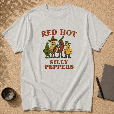 Hot peppers shirt, Red hot silly pepper t-shirt, silly shirt, chili peppers tee, Funny Red Hot Band Tee | Spicy Music Shirt