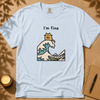 I’m Fine Cat Japanese Wave T-Shirt