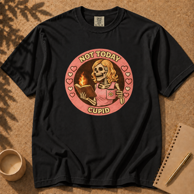 Not Today Cupid Shirt, Funny Anti-Valentine Skeleton Tee