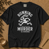 Running Because Murder Is Wrong T-Shirt, Funny Running Tee with Rabbit