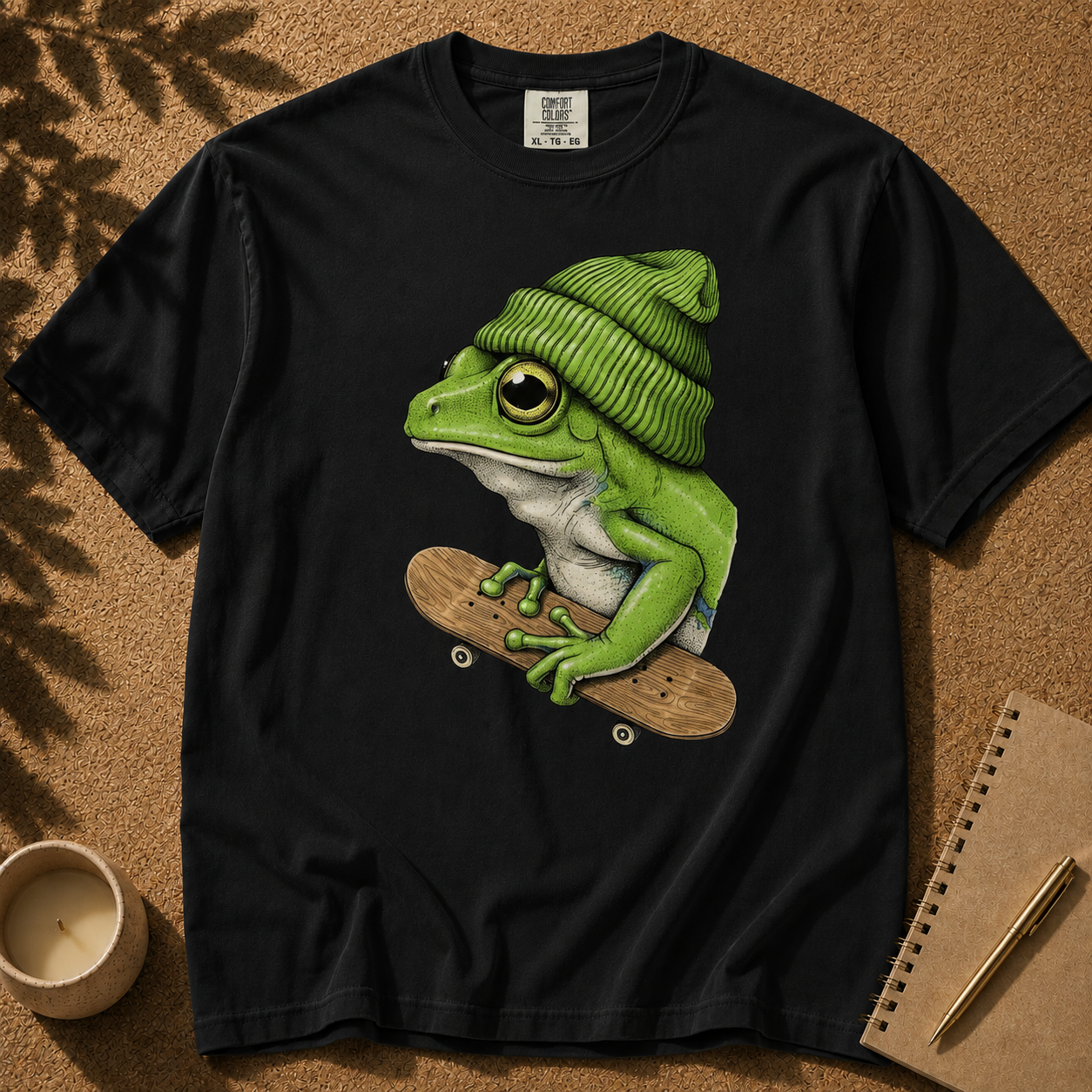Skateboarding Frog T-Shirt — Funny Frog Skater Graphic Tee