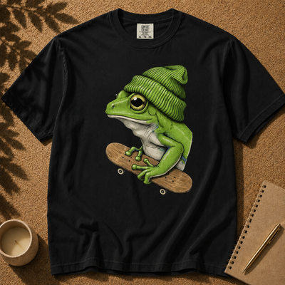 Skateboarding Frog T-Shirt — Funny Frog Skater Graphic Tee