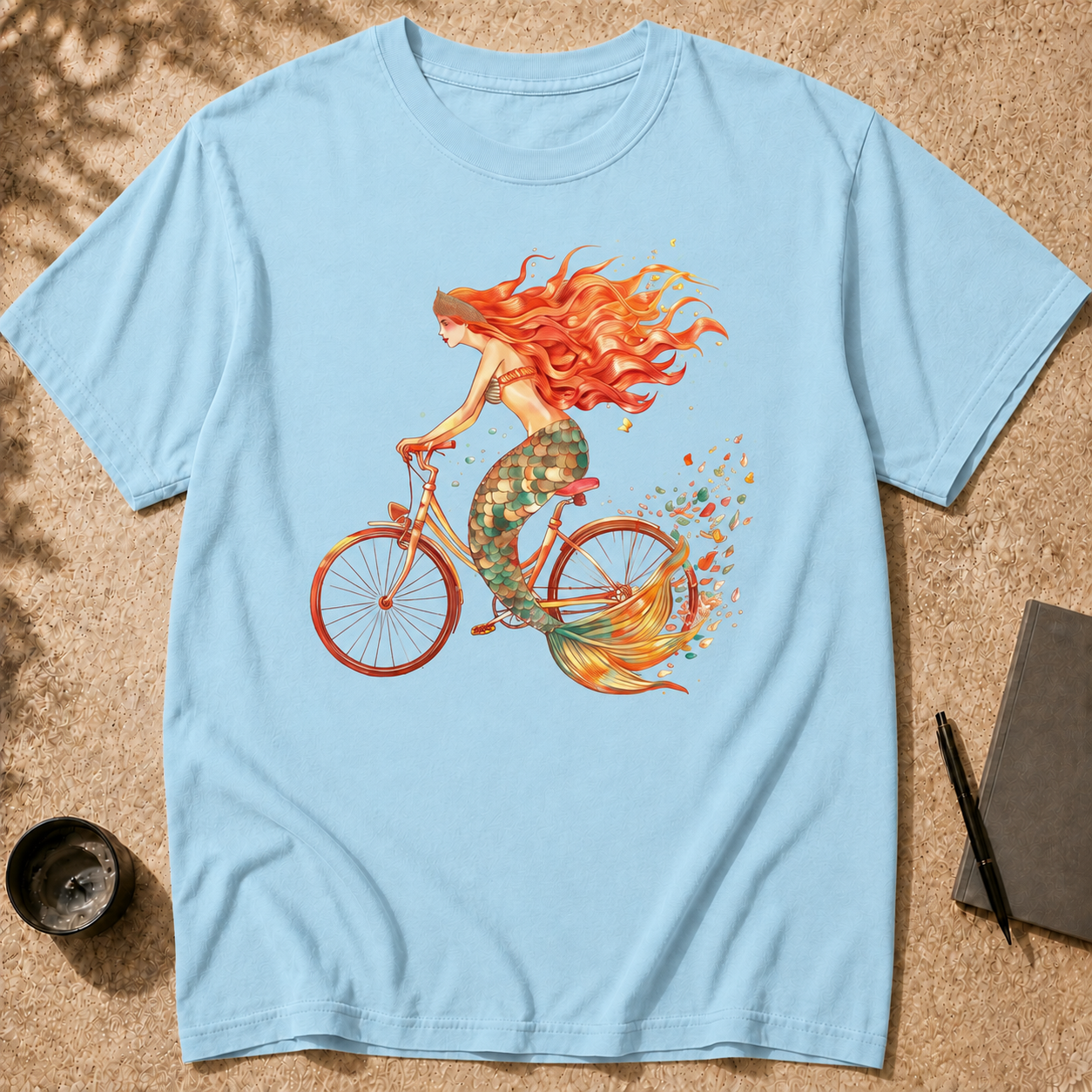 Camiseta unisex "Sirena sobre ruedas"