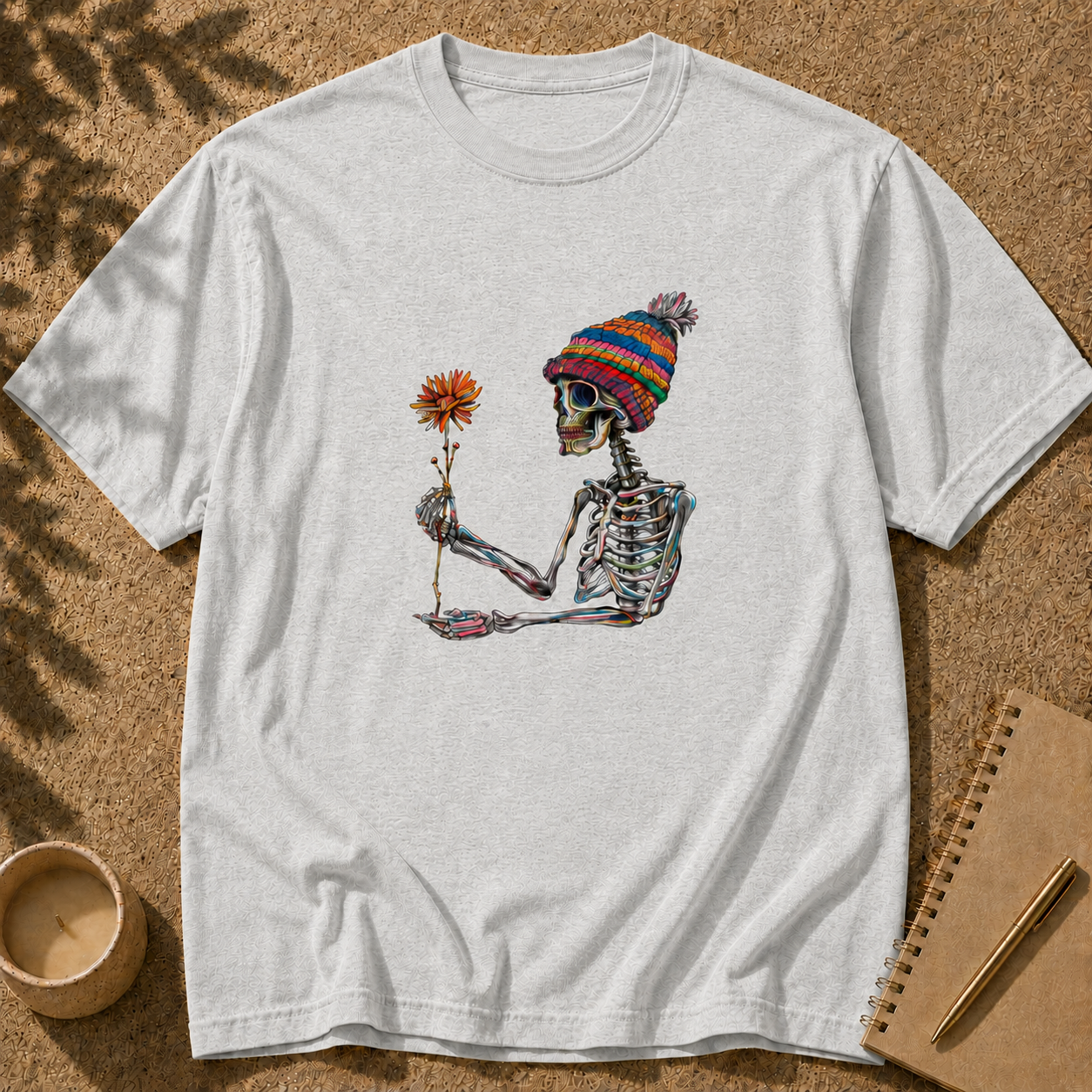 Unisex t-shirt "Skeleton Flower Power"