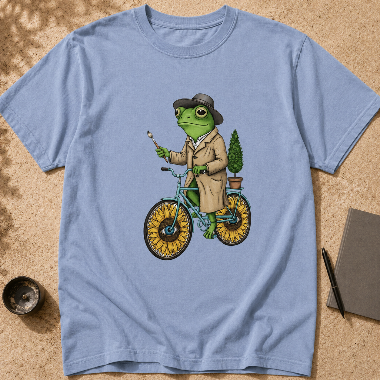 Van Gogh Frog Cyclist Shirt