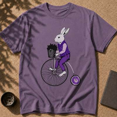 Vintage Bunny Bicycle T-Shirt — Rabbit on Penny Farthing