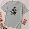 Abraham Lincoln Bass Guitar T-shirt - Granite unfolded t-shirt mockup