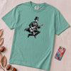 Abraham Lincoln Bass Guitar T-shirt - Seafoam unfolded t-shirt mockup