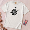 Abraham Lincoln Bass Guitar T-shirt - White unfolded t-shirt mockup