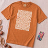 Abstract Fingerprint Maze Line Art Graphic T-Shirt - Yam unfolded t-shirt mockup