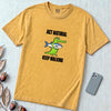 Act Natural Keep Walking Crocodile T-Shirt, Absurd Animal Graphic - Mustard unfolded t-shirt mockup