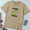 Act Natural Keep Walking Crocodile T-Shirt, Absurd Animal Graphic - Sandstone unfolded t-shirt mockup