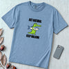 Act Natural Keep Walking Crocodile T-Shirt, Absurd Animal Graphic - Washed Denim unfolded t-shirt mockup