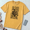 All Plants Are Edible Botanical T-Shirt - Mustard unfolded t-shirt mockup