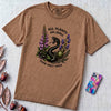 All Plants Are Edible Some Only Once Snake T-Shirt - Espresso unfolded t-shirt mockup