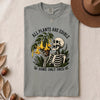 All Plants Are Edible Some Only Once T-Shirt - Granite folded t-shirt mockup