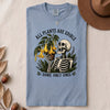 All Plants Are Edible Some Only Once T-Shirt - Washed Denim folded t-shirt mockup