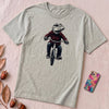 Alligator T-shirt, Crocodile on Bicycle Tee, Cool Croc on Bike - Ash unfolded t-shirt mockup