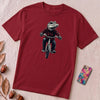 Alligator T-shirt, Crocodile on Bicycle Tee, Cool Croc on Bike - Cardinal unfolded t-shirt mockup