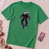 Alligator T-shirt, Crocodile on Bicycle Tee, Cool Croc on Bike - Kelly unfolded t-shirt mockup