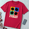 Bad Day To Be A Turkey Tee, Funny Thanksgiving T-Shirt - Red unfolded t-shirt mockup