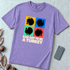 Bad Day To Be A Turkey Tee, Funny Thanksgiving T-Shirt - Violet unfolded t-shirt mockup