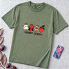 Berry Scary Halloween Strawberry T-Shirt - Light Green unfolded t-shirt mockup