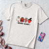 Berry Scary Halloween Strawberry T-Shirt - White unfolded t-shirt mockup