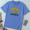 Birthday Crew Frog T-Shirt - Mystic Blue unfolded t-shirt mockup