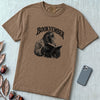 Bookvember Raven Reader T-Shirt, November Book Lover Tee - Espresso unfolded t-shirt mockup