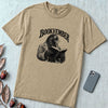 Bookvember Raven Reader T-Shirt, November Book Lover Tee - Sandstone unfolded t-shirt mockup
