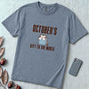 Born In October Gift, Funny Birthday T-Shirt - Blue Jean unfolded t-shirt mockup