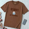 Born In October Gift, Funny Birthday T-Shirt - Espresso unfolded t-shirt mockup