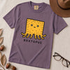 Boxtopus pun T-Shirt, Cute Octopus Box - Grape unfolded t-shirt mockup