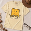 Boxtopus pun T-Shirt, Cute Octopus Box - Ivory unfolded t-shirt mockup