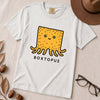 Boxtopus pun T-Shirt, Cute Octopus Box - White unfolded t-shirt mockup