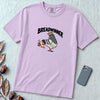 Breadwinner Pigeon T-Shirt - Orchid unfolded t-shirt mockup