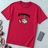 Breadwinner Pigeon T-Shirt - Red unfolded t-shirt mockup