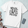 Break The Cycle Bicycle T-Shirt, Funny Motivational Bicycle Tee - White unfolded t-shirt mockup