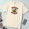Buckle Up Buttercup T-Shirt, Funny Cowboy Bee - Ivory unfolded t-shirt mockup