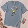 Caught ’Em All Frog & Cats T-Shirt - Blue Jean unfolded t-shirt mockup