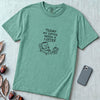 Coffee Therapy T-Shirt "Today My Coffee Needs a Coffee" - Seafoam unfolded t-shirt mockup