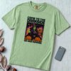 Come to the Dark Side, We Have Pumpkins T-Shirt, Halloween Witch Tee - Light Green unfolded t-shirt mockup