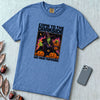 Come to the Dark Side, We Have Pumpkins T-Shirt, Halloween Witch Tee - Washed Denim unfolded t-shirt mockup