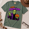 Come to the Darkside Frankenstein Monster T-Shirt, Halloween tee - Blue Spruce unfolded t-shirt mockup