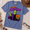Come to the Darkside Frankenstein Monster T-Shirt, Halloween tee - Mystic Blue unfolded t-shirt mockup