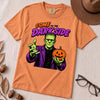 Come to the Darkside Frankenstein Monster T-Shirt, Halloween tee - Terracotta unfolded t-shirt mockup