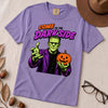 Come to the Darkside Frankenstein Monster T-Shirt, Halloween tee - Violet unfolded t-shirt mockup